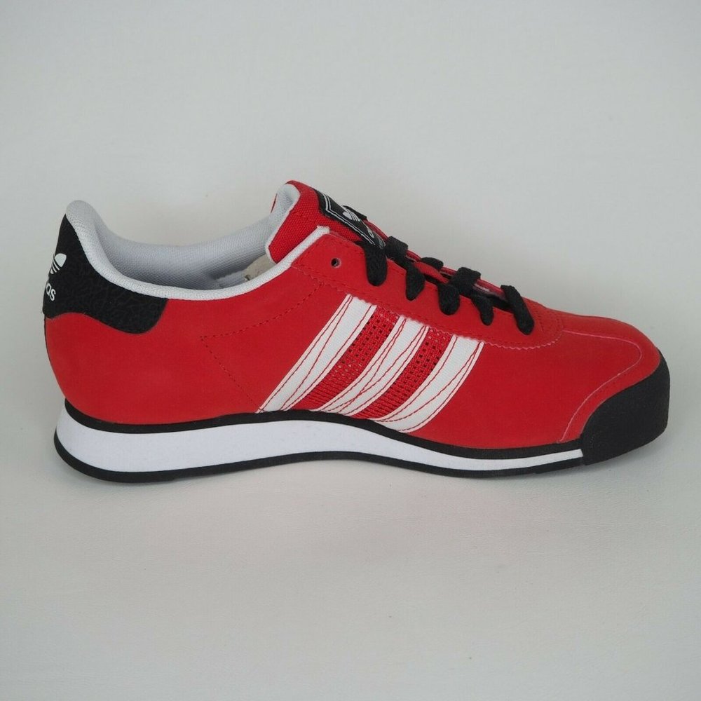Adidas Samoa J Boys Shoes Red Sneakers Originals Leather C75421 Vintage - Picture 3 of 12